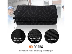 Cubierta SucceBuy Insonorizante 244 cm x 203 cm con Ojales Acústicos, Negro - Ideal para la Aislamiento Acústico de Estudios y Espacios Residenciales