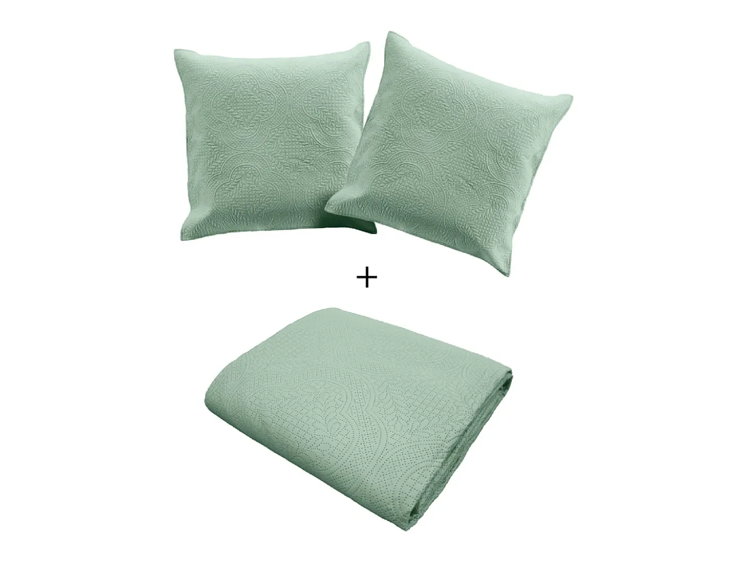 Cubre Cama Acolchado y 2 Fundas de Almohada Romane