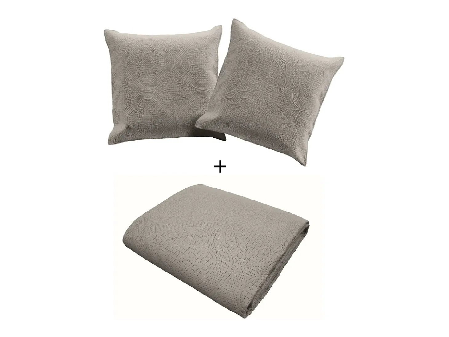 Cubre Cama Acolchado y 2 Fundas de Almohada Romane