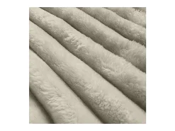 Cubrecama de franela y terciopelo 220x240 cm HIMALAYA crudo, por Soleil d'ocre