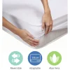 Cubrecolchón de 150x190 cm hipoalergénico de microfibra extra suave en color blanco Alisa