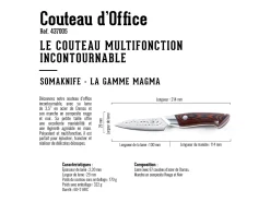 Cuchillo de oficina de 3,5 pulgadas, gama Magma - SOMAGIC
