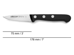 Cuchillo Pelador Arcos Universal Acero Inoxidable Negro 7,5 cm