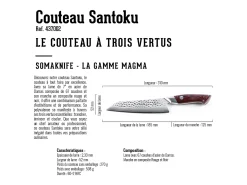 Cuchillo SANTOKU 7 pulgadas, gama Magma - SOMAGIC