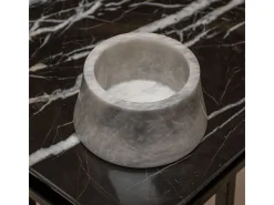 Cuenco decorativo de mármol gris