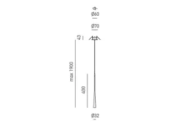 Dafne - Lámpara colgante LED negra 7W 3000K IP20 - Plafón LED de diseño minimalista en aluminio - Fuente de alimentación incluida - L. máx. 190cm