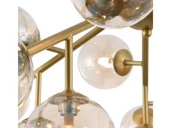 Dallas Plafón Semi Empotrado Dorado, 20 Luces, G9