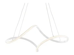 Dana - Lámpara de suspensión en metal y aluminio lacado blanco con LED integrado y cables eléctricos orientables L. 65 X 38 - BL328-SBC