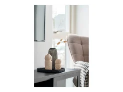 Decoración de cemento beige Estatuilla 6.5 x 6.5 x 15 cm