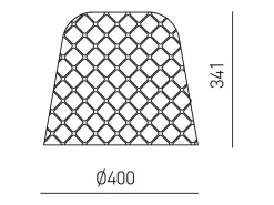 Difusor de cristal blanco para lámparas colgantes - acabado pantalla transparente, diseño decorativo, casquillo E27 (vidrio grande) d.25X21,5
