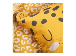 Divertido juego de cama infantil - 140 x 200 cm - estampado de leopardo