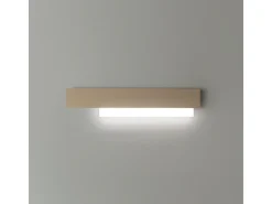 Doha - Aplique LED moderno 25W - Aluminio blanco y gris tórtola, luz cálida 3000K, 2110lm, diseño lineal, IP20, para interiores, l.70x15cm