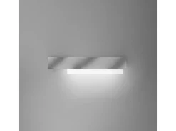Doha - Aplique LED moderno 25W - Aluminio blanco y acero, luz cálida 3000K, 2110lm, diseño lineal, IP20, para interiores, l.70x15cm