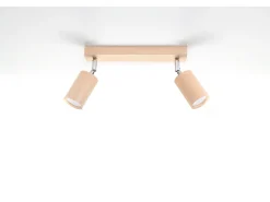 Doppio Faretto Incasso Luce Legno Naturale GU10 Foco empotrado Twin Madera Natural GU10