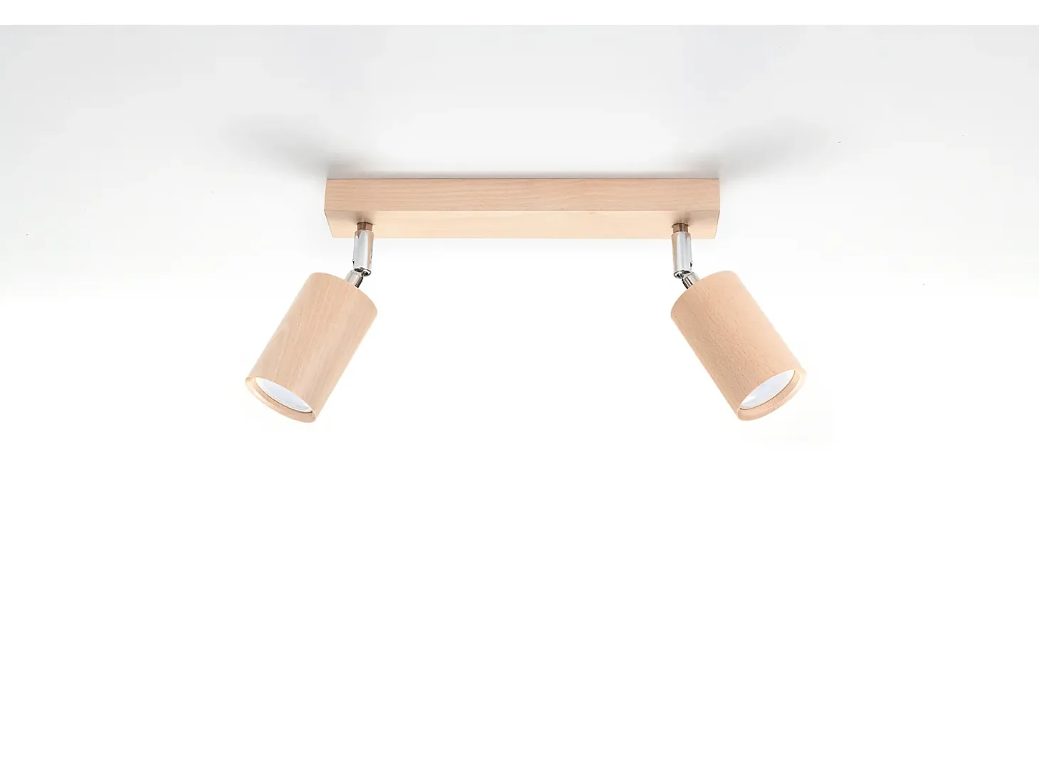 Doppio Faretto Incasso Luce Legno Naturale GU10 Foco empotrado Twin Madera Natural GU10