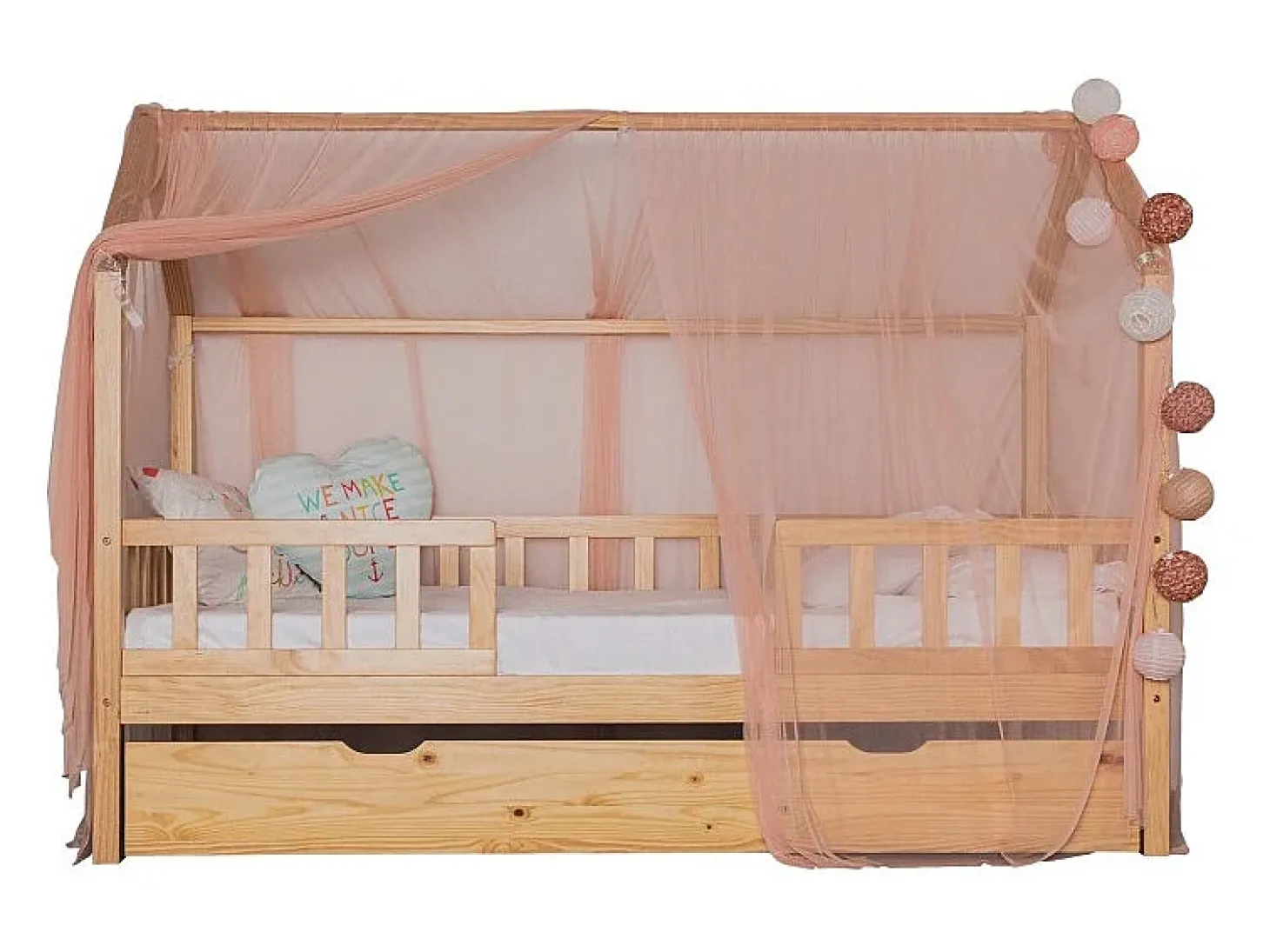 Dosel para Swayer y Montessori tul rosa viejo 200x167cm