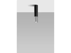 Downlight a plafone Flush Light Nero, Cromo GU10 Downlights de superficie Flush Light Negro, Cromado GU10