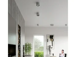 Downlight a plafone Round Flush Grigio chiaro GU10 Focos empotrables de superficie Redondos Empotrado Gris Claro GU10