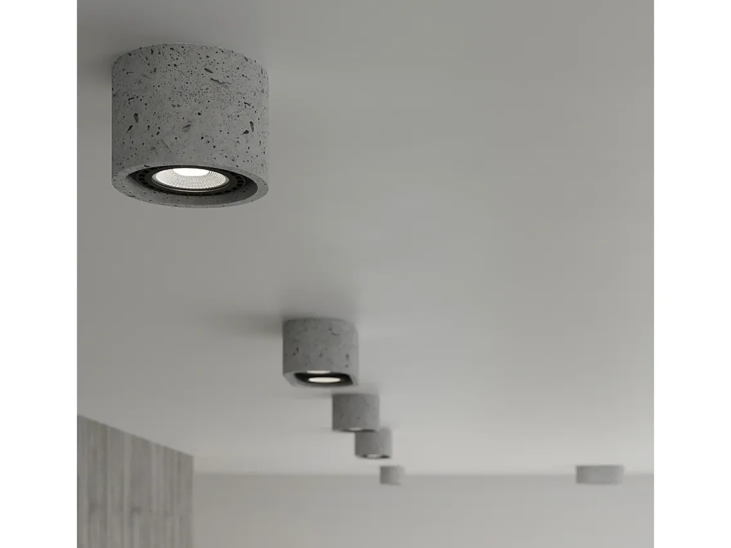 Downlight a plafone Round Flush Grigio chiaro GU10 Focos empotrables de superficie Redondos Empotrado Gris Claro GU10