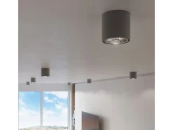 Downlight a plafone Round Flush Grigio chiaro GU10 Focos empotrables de superficie Redondos Empotrado Gris Claro GU10