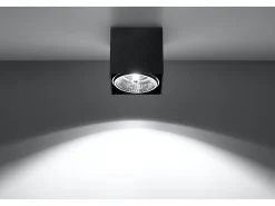 Downlight a plafone Square Flush Light Nero GU10 Focos empotrables de superficie Foco empotrado cuadrado Negro GU10