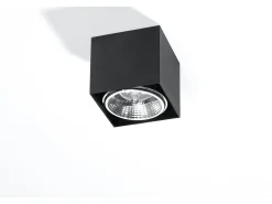 Downlight a plafone Square Flush Light Nero GU10 Focos empotrables de superficie Foco empotrado cuadrado Negro GU10