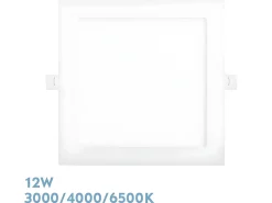 Downlight Blanco Cuadrado De Empotrar Modelo Abaco Led 12w