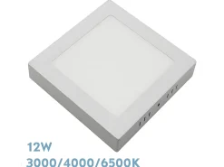 Downlight Blanco Gabro Cuadrado 12w 3000k-4000k-6500k