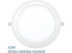 Downlight Blanco Redondo Silex Led 12w 3000-4000-6500k