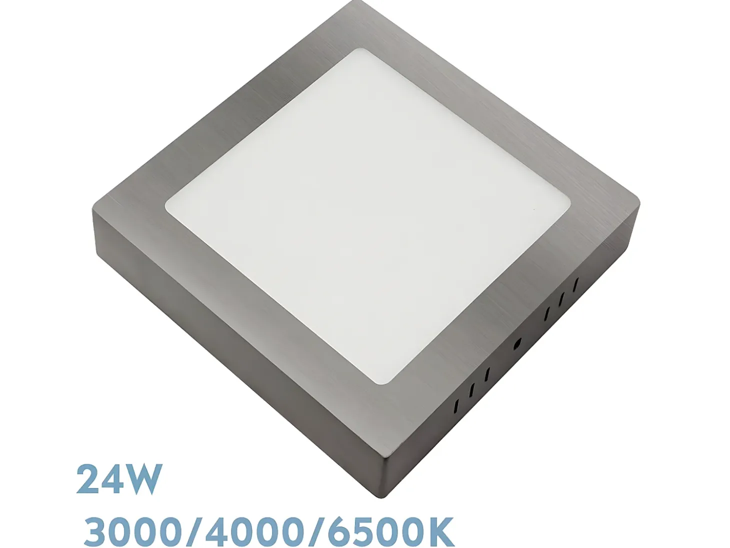 Downlight Cuadrado Gabro Niquel Led 24w 3000k-4000k-6500k