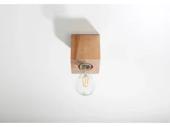Downlight da superficie Flush Light in legno naturale E27 Focos empotrables de superficie Flush Light Madera natural E27