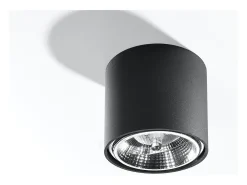 Downlight da superficie Round Flush Light Nero GU10 Focos empotrables de superficie Foco empotrado redondo Negro GU10