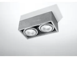 Downlight doppi da superficie Rettangolo Grigio GU10 Downlights Gemelos de Superficie Rectangular Gris GU10