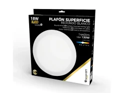 Downlight LED de Superficie Redondo 18W 1440lm Ø22,5cm 4000K Blanco 40000H 7hSevenOn