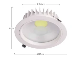 Downlight LED Empotrable Redondo 35W 2850lm Ø20cm 3000K Blanco Eilen