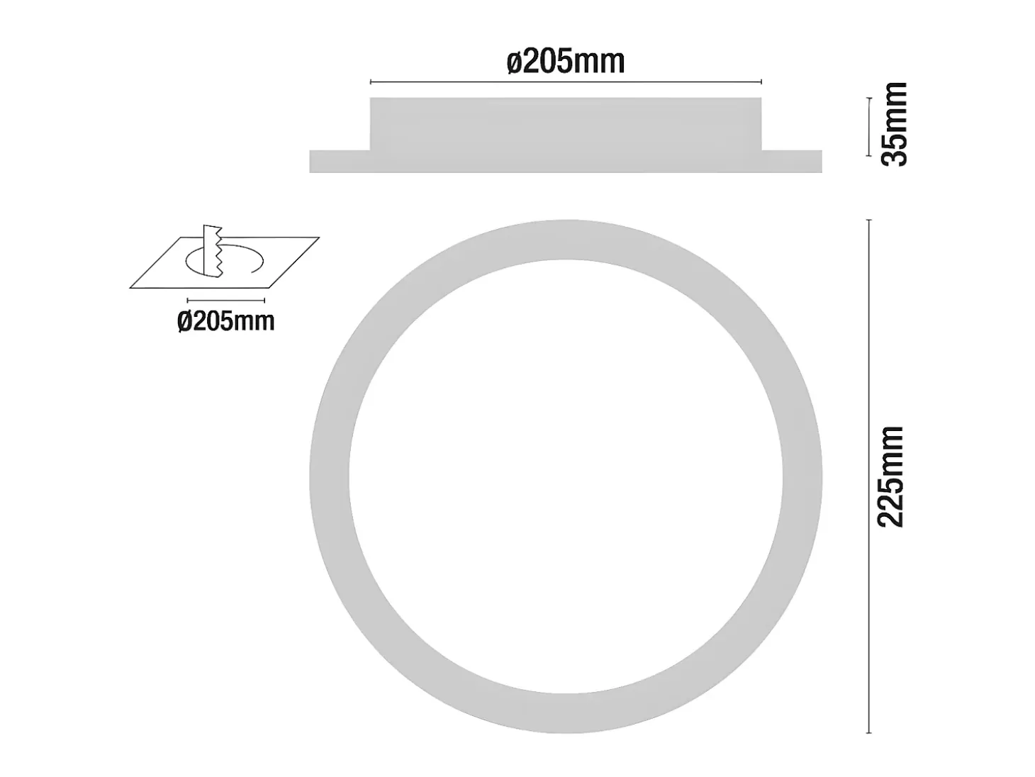 Downlight LED Ultraslim Empotrable Redondo 26W 2400lm Ø21cm 4000K Aluminio 7hSevenOn
