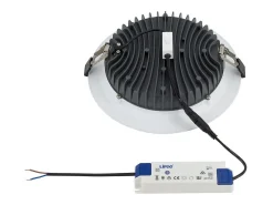 Downlight LED 40W Circular AERO 130 lm/W Microprismático CCT Seleccionable Corte Ø 200 mm 3000K - 4000K - 6000K Seleccionable (Cálido-Neutro-Frío)
