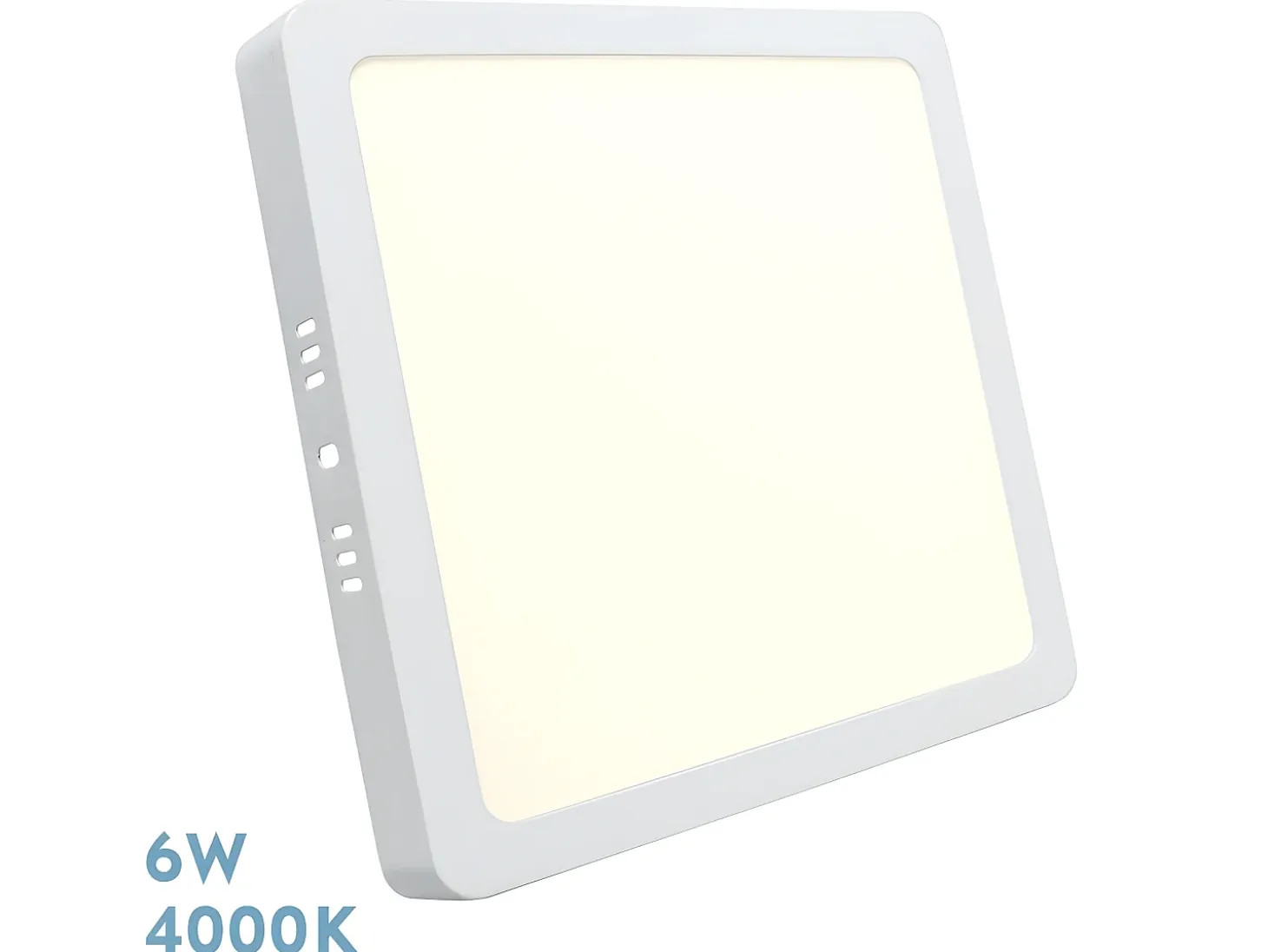 Downlight Superficie Selenita Blanco Cuadrado 6w 4000k