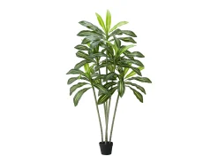 Dracaena Artificial SucceBuy, 1,8 m, Planta Artificial Tropical en Maceta Blanca, Falso Árbol Tropical, Planta Falsa Hojas Polietileno para Salón