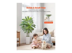 Dracaena Artificial SucceBuy, 1,5 m, Planta Artificial Tropical en Maceta Blanca, Falso Árbol Tropical, Planta Falsa Hojas Polietileno para Salón, Oficina