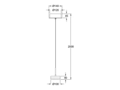 Dunk - Lámpara colgante individual de latón satinado de Fabas Luce - LED regulable de 8 W, diseño moderno