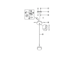 Dunk - Lámpara colgante individual de latón satinado de Fabas Luce - LED regulable de 8 W, diseño moderno