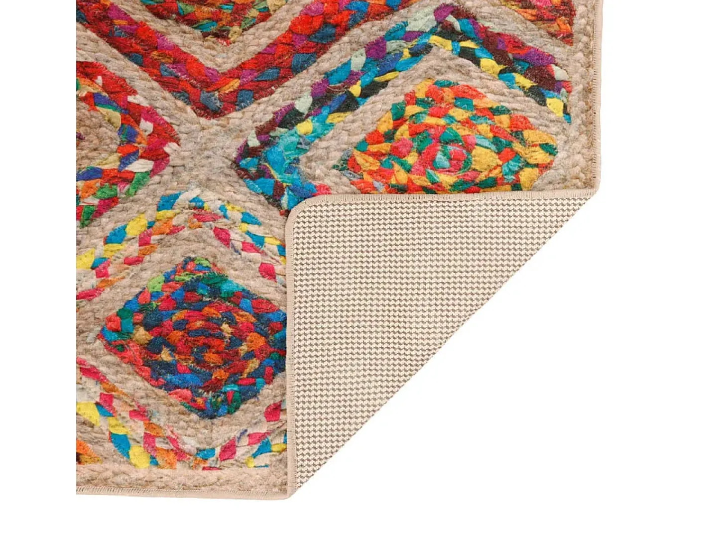 Elsje Alfombra lavable antideslizante multicolor 80x300 cm