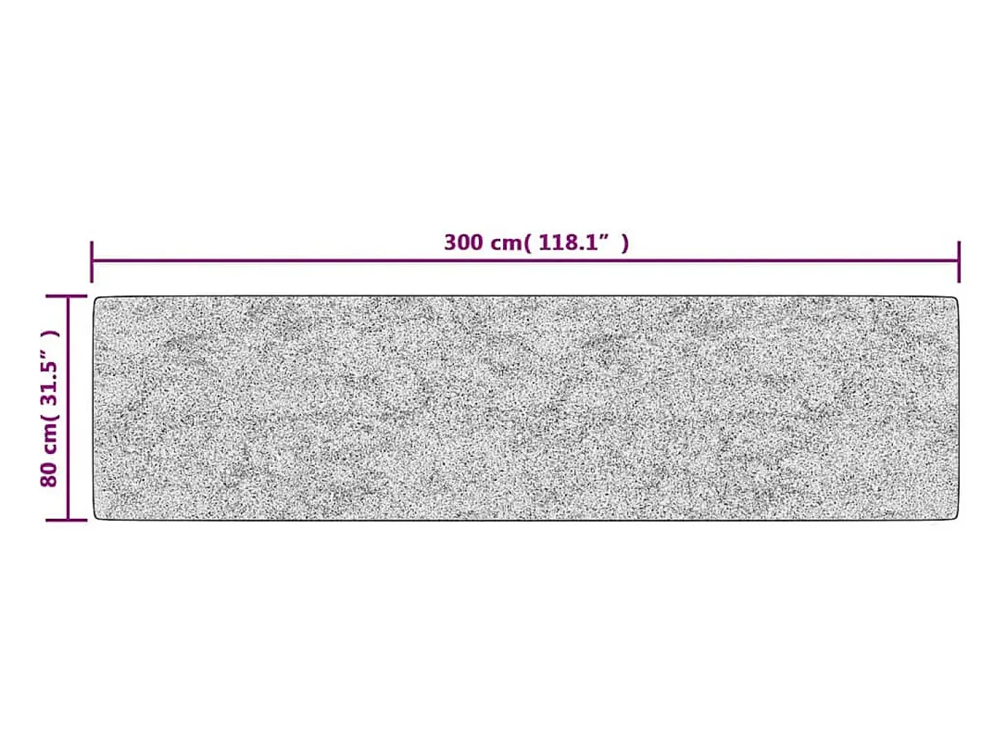 Elsje Alfombra lavable antideslizante beige 80x300 cm