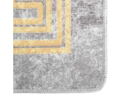 Elsje Alfombra lavable antideslizante gris 80x150 cm