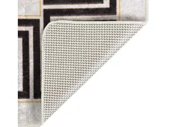 Elsje Alfombra lavable antideslizante beige claro 80x300 cm