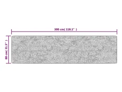 Elsje Alfombra lavable antideslizante multicolor 80x300 cm
