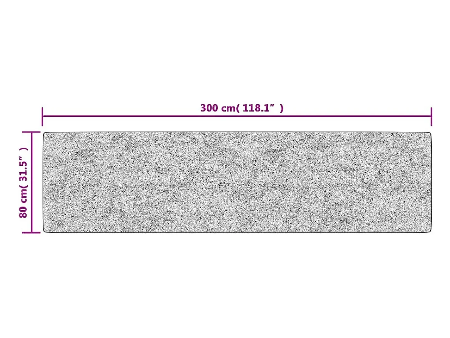 Elsje Alfombra lavable antideslizante multicolor 80x300 cm