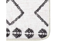 Elsje Alfombra lavable antideslizante negro y blanco 80x150 cm
