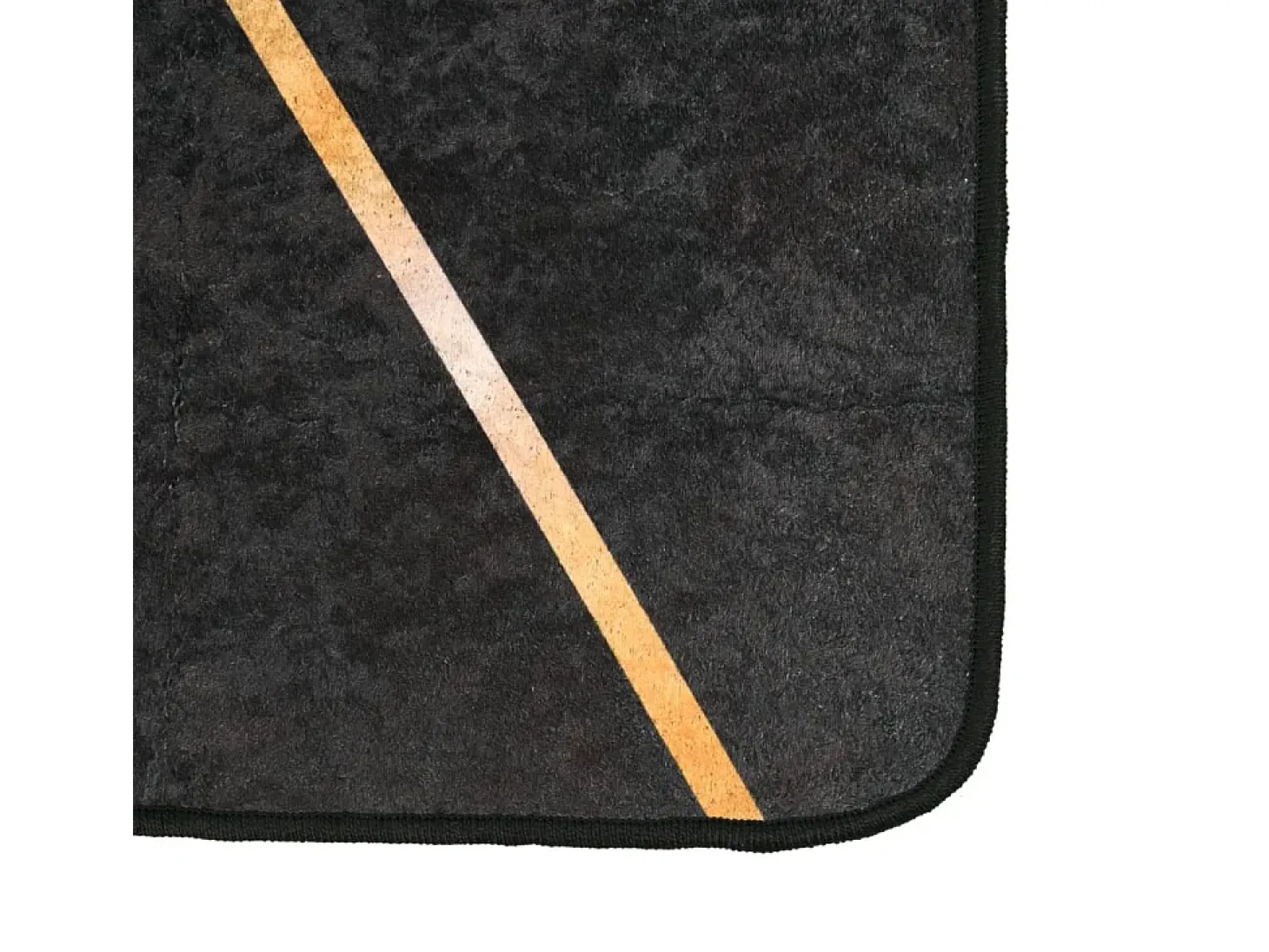Elsje Alfombra lavable antideslizante negro y dorado 120x180 cm